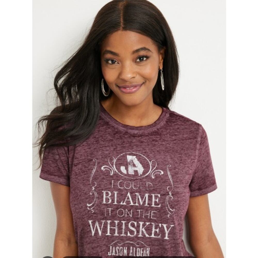 Maurices Thin Tee Jason Aldean "I Could Blame It On The Whiskey" - Size Large